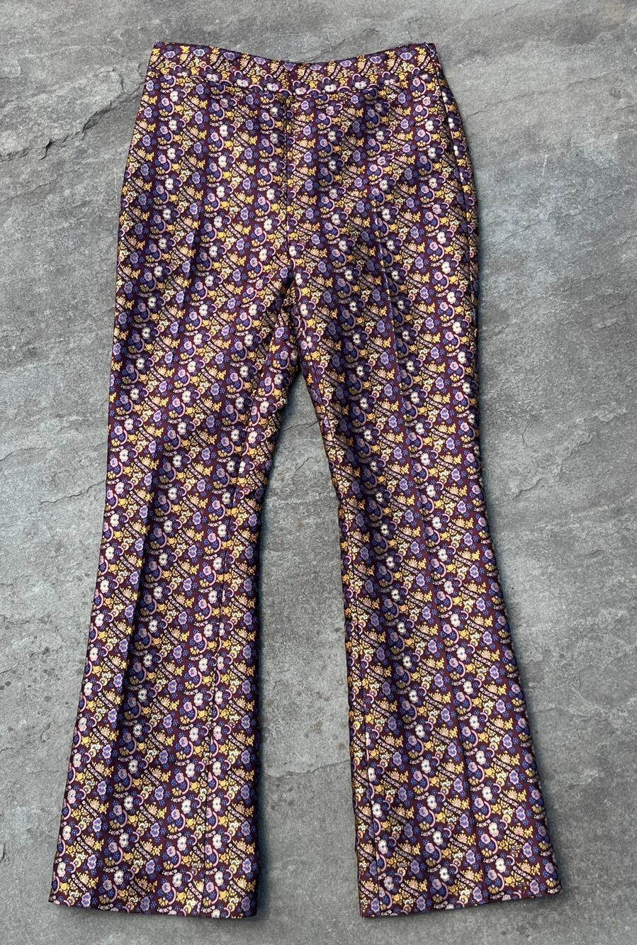 Tory Burch Relaxed-Fit Silk Holiday Jacquard Pants 🤍 | Size 2